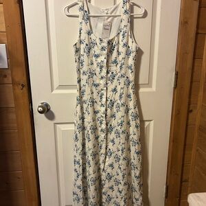 Blu Pepper Blue Floral Midi Dress